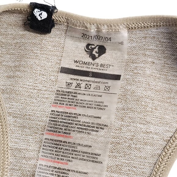 Womens Best Sports Bra, Pullover, Cut Out Back, Cropped Tank, Tan Heathered, S - Picture 4 of 7